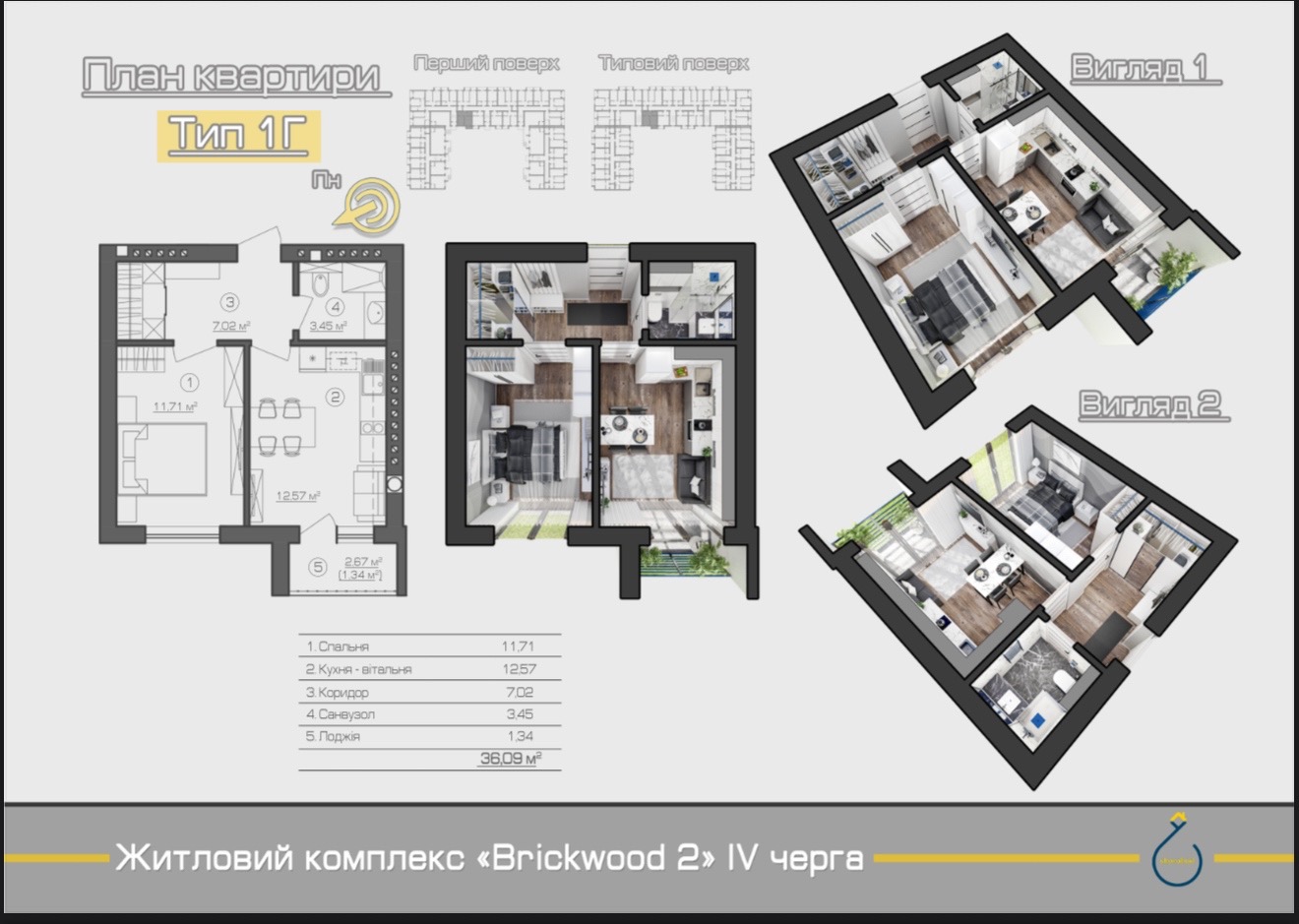 Планування однокімнатної квартири